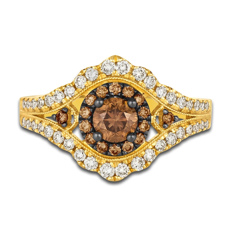 Main Image 2 of Le Vian Diamond Ring 1 ct tw Round 14K Honey Gold