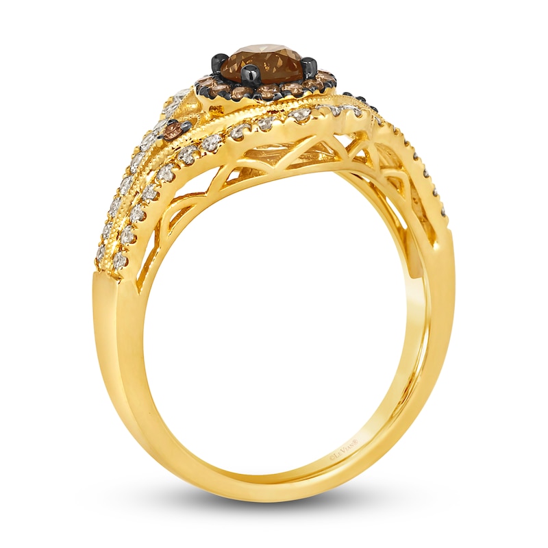 Main Image 3 of Le Vian Diamond Ring 1 ct tw Round 14K Honey Gold