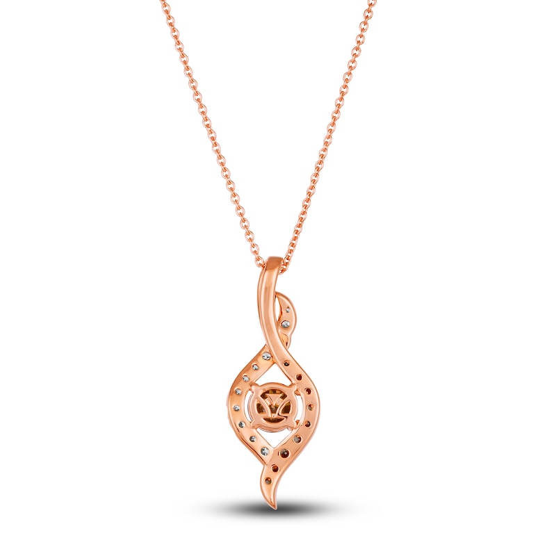 Main Image 3 of Le Vian Diamond Pendant Necklace 3/4 ct tw Round 14K Strawberry Gold 19&quot;