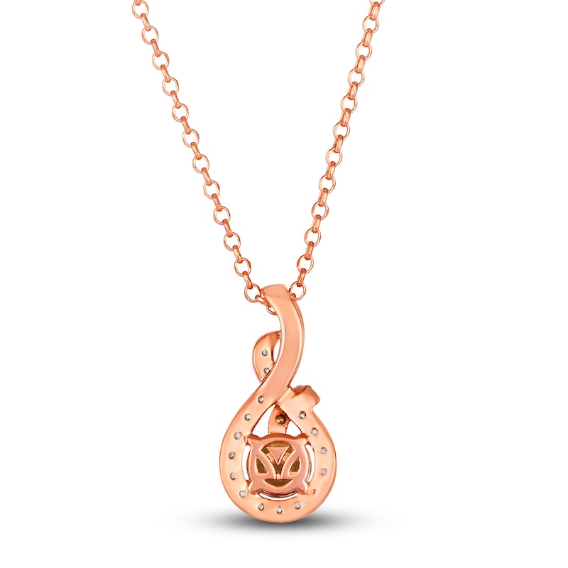 Main Image 3 of Le Vian Diamond Pendant Necklace 1 ct tw Round 14K Strawberry Gold 19&quot;