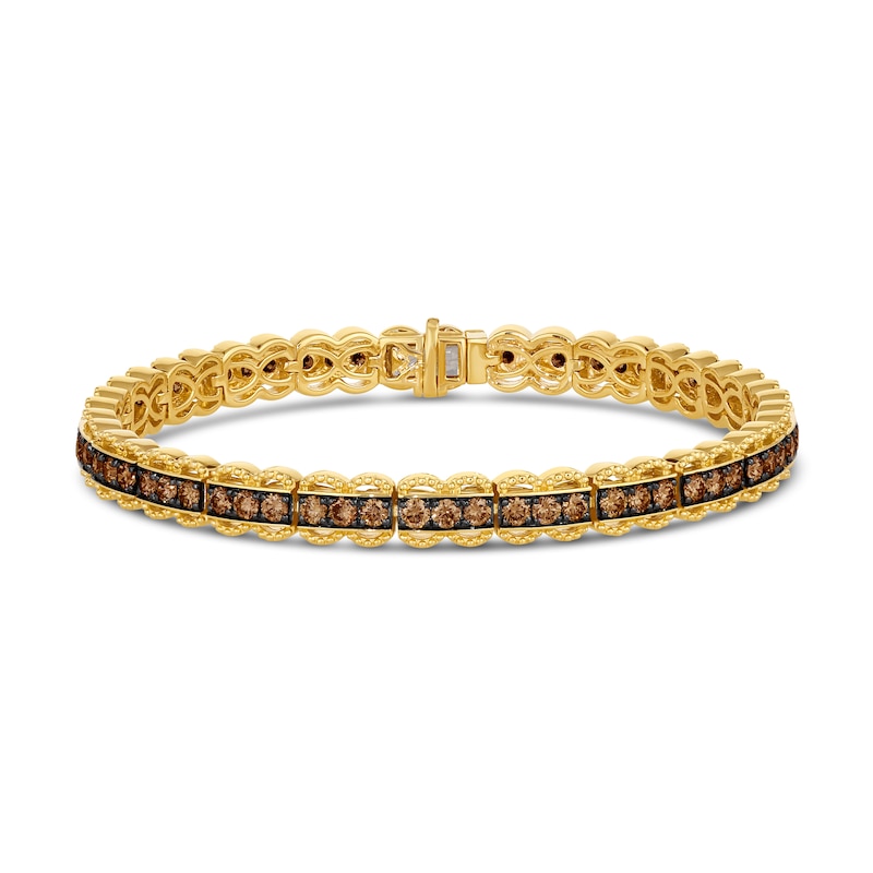 Main Image 1 of Le Vian Diamond Tennis Bracelet 3-5/8 ct tw Round 14K Honey Gold 7&quot;