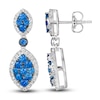 Thumbnail Image 2 of Le Vian Natural Blue Sapphire Earrings 1/3 ct tw Diamonds 14K Vanilla Gold