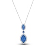 Thumbnail Image 0 of Le Vian Natural Blue Sapphire Necklace 1/6 ct tw Diamonds 14K Vanilla Gold