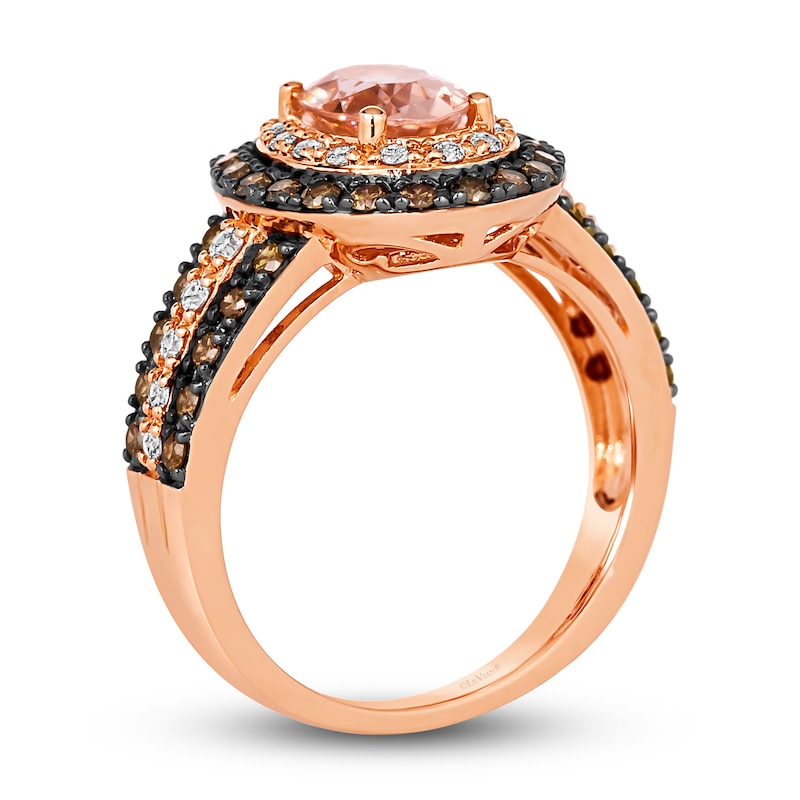 Le Vian Natural Morganite Ring 7/8 ct tw Diamonds 14K Strawberry Gold