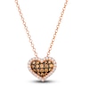 Thumbnail Image 0 of Le Vian Diamond Heart Pendant Necklace 5/8 ct tw Round 14K Strawberry Gold 19"