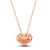Thumbnail Image 2 of Le Vian Diamond Heart Pendant Necklace 5/8 ct tw Round 14K Strawberry Gold 19"