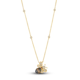 Le Vian Diamond Bumblebee Pendant Necklace 3/4 ct tw Round 14K Honey Gold 19&quot;