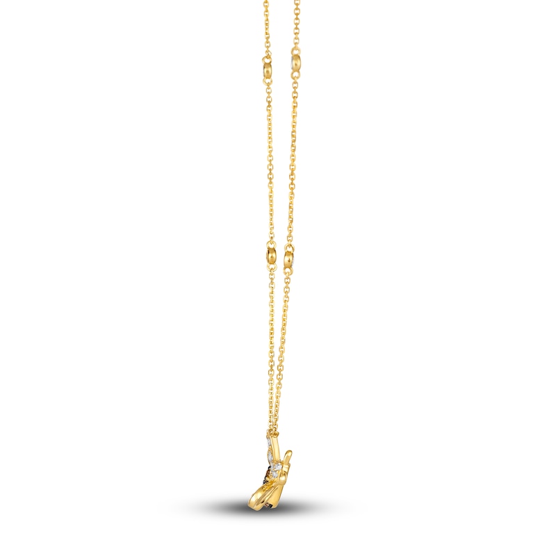 Le Vian Diamond Bumblebee Pendant Necklace 3/4 ct tw Round 14K Honey Gold 19"