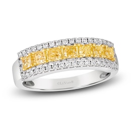 Le Vian Sunny Yellow Diamond Ring 1 ct tw Round 14K Vanilla Gold