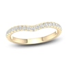 Thumbnail Image 0 of Diamond Contour Wedding Band 1/4 ct tw Round 14K Yellow Gold