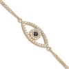 Thumbnail Image 0 of Natural Blue Sapphire Eye Bracelet 1/6 ct tw Round 14K Yellow Gold 7"