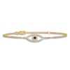 Thumbnail Image 2 of Natural Blue Sapphire Eye Bracelet 1/6 ct tw Round 14K Yellow Gold 7"