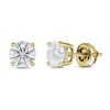 Thumbnail Image 1 of Lab-Created Diamond Solitaire Stud Earrings 2 ct tw Round 14K Yellow Gold (SI2/F)