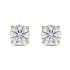 Thumbnail Image 2 of Lab-Created Diamond Solitaire Stud Earrings 2 ct tw Round 14K Yellow Gold (SI2/F)