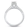 Thumbnail Image 1 of Diamond Halo Engagement Ring 1-3/8 ct tw Cushion/Round 14K White Gold