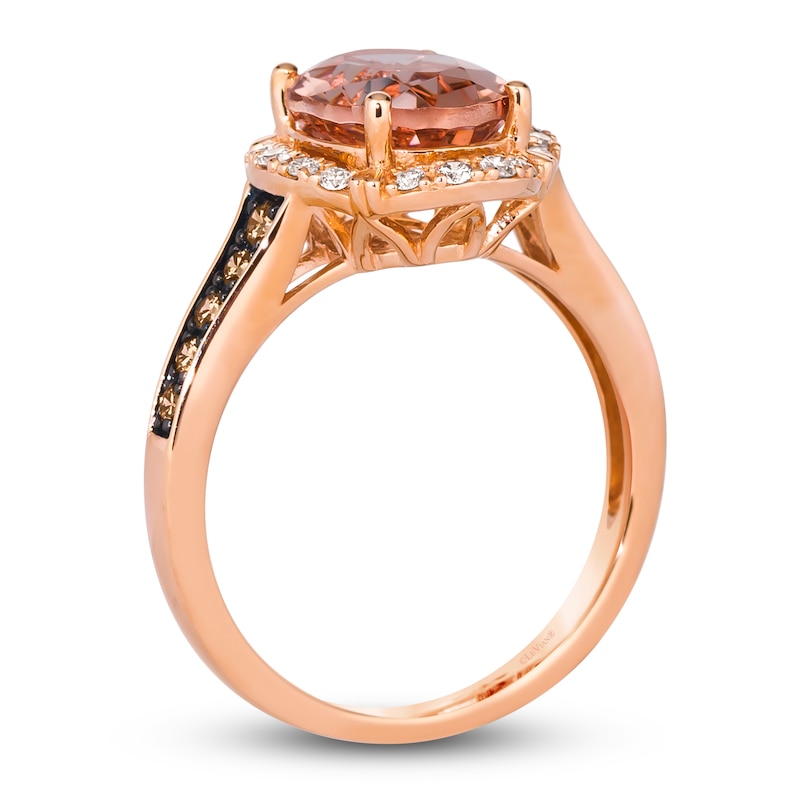 Main Image 2 of Le Vian Natural Morganite Ring 1/3 ct tw Diamonds 14K Strawberry Gold