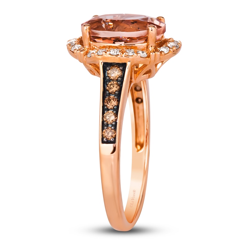 Main Image 3 of Le Vian Natural Morganite Ring 1/3 ct tw Diamonds 14K Strawberry Gold