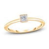 Thumbnail Image 1 of Diamond Solitaire Engagement Ring 1/4 ct tw Bezel-Set Princess 14K Yellow Gold (I2/I)