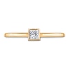 Thumbnail Image 3 of Diamond Solitaire Engagement Ring 1/4 ct tw Bezel-Set Princess 14K Yellow Gold (I2/I)