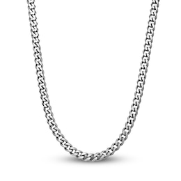 Men's Solid Curb Chain Necklace Stainless Steel 8mm 20&quot;