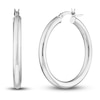 Thumbnail Image 1 of Polished Hoop Earrings 14K White Gold 30mm