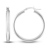 Thumbnail Image 2 of Polished Hoop Earrings 14K White Gold 30mm