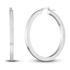 Thumbnail Image 1 of Polished Square Hoop Earrings 14K White Gold 40mm