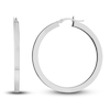 Thumbnail Image 2 of Polished Square Hoop Earrings 14K White Gold 40mm