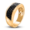 Thumbnail Image 1 of Men's Black Diamond Anniversary Ring 1 ct tw Round 14K Yellow Gold