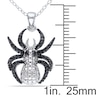 Thumbnail Image 3 of Black Diamond Spider Necklace Diamond Accents Sterling Silver 18&quot;