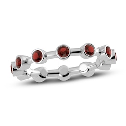 Juliette Maison Natural Garnet Ring 10K White Gold