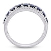 Thumbnail Image 2 of Natural Sapphire Anniversary Ring 1/3 ct tw Diamonds 14K White Gold