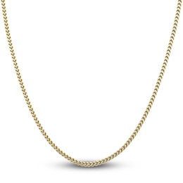 Men's Solid Franco Chain Necklace Gold Ion-Plated Stainless Steel 20&quot; 2.5mm