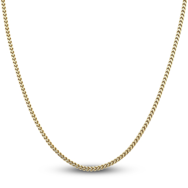 Men's Solid Franco Chain Necklace Gold Ion-Plated Stainless Steel 20" 2.5mm