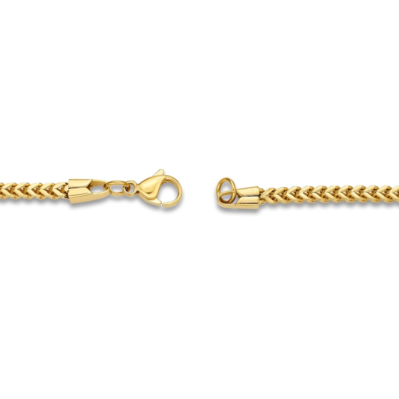 Main Image 2 of Men's Solid Franco Chain Necklace Gold Ion-Plated Stainless Steel 20&quot; 2.5mm