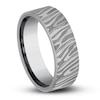 Thumbnail Image 2 of Damascus Tiger Stripe Wedding Band Tantalum 7.0mm