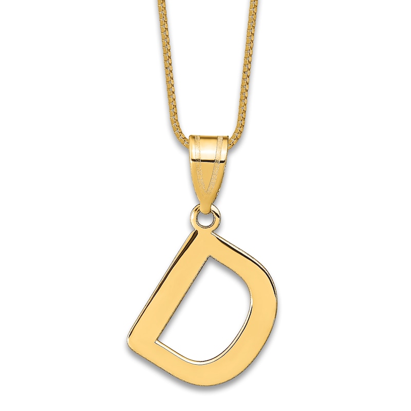 Main Image 1 of Initial D Charm 14K Yellow Gold 18&quot;