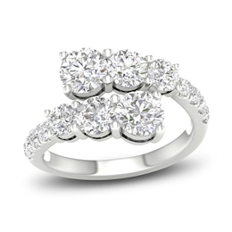 Lab-Created Diamond Wrap Ring 3 ct tw Round 14K White Gold