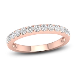 Diamond Wedding Band 1/2 ct tw Round 14K Rose Gold