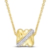 Thumbnail Image 1 of Y-Knot Diamond Slide Necklace 1/10 ct tw Round 14K Yellow Gold 18&quot;