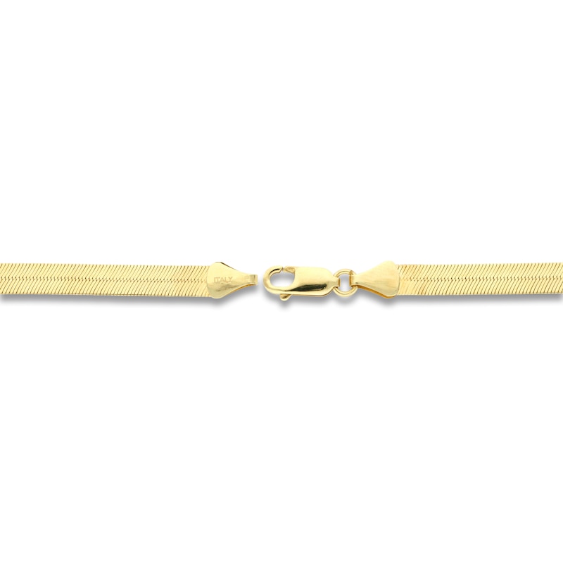 Main Image 2 of Flexible Herringbone Bracelet 10K Yellow Gold 8&quot; 3.5mm