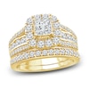 Thumbnail Image 1 of Diamond Bridal Set 2 ct tw Princess/Round 14K Yellow Gold