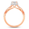 Thumbnail Image 2 of Diamond Twist Engagement Ring 1 ct tw Oval/Round 14K Rose Gold