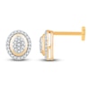 Thumbnail Image 1 of Diamond Flat Back Stud Earrings 1/5 ct tw Round 14K Yellow Gold