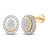 Thumbnail Image 2 of Diamond Flat Back Stud Earrings 1/5 ct tw Round 14K Yellow Gold