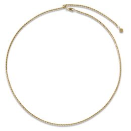 Semi-Solid Diamond-Cut Rope Chain Necklace 14K Yellow Gold 24&quot; 2mm