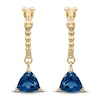 Thumbnail Image 1 of Natural London Blue Topaz Earrings 14K Yellow Gold