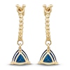 Thumbnail Image 3 of Natural London Blue Topaz Earrings 14K Yellow Gold