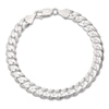 Thumbnail Image 1 of Solid Curb Bracelet 10K White Gold 8.5&quot;