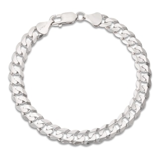 Vera Wang Men 6.2mm Solid Cuban Link Chain Bracelet in Sterling Silver -  8.5